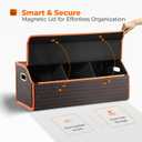 Fyzeoty Car Trunk Organizer for SUV and Sedan, Orange-Honeycomb, 29.5 in (XL)