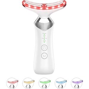 Red Light Therapy for Face and Neck, 8-in-1 Led Face Neck Massager for Skin Care