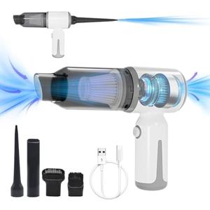 Micarto Mini Cordless Car Vacuum, Wireless Handheld Vacuum Cleaner 9KPa High Power Suction, Portable 3 in 1 Little Vacuum &Air Blower & Pump,USB-C Charging for Small Space at Car Home&Office