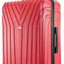 InUSA VASTY Luggage with Spinner Wheels | Durable Lightweight Hardside Suitcase, Travel Bag with Handle and Trolley, 28-Inch Large Checked Luggage | Red