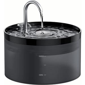 Cat Water Fountain: Dog Bowl Fountains - Automatic Pet Dispenser - Dogs Drinking Waterer Bowls Indoor - Auto Watering Dish Supplies - Easy Cleaning Animal Machine - Quiet 67oz/2L Kitty Drink Fountain