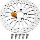 11.5''Rear Brake Rotor for Harley Davidson Touring Sportster Dyna and Early Super Glide Softail Great Performance Superior Heat Dissipation Brake part, Mirror-Polished Stainless Steel Rotors