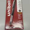 uni-ball Vision Elite Rollerball Pens Fine Point Micro Tip, 0.5mm, Black, 12 Pack