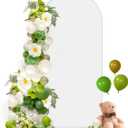 Hemmotop White Arch Backdrop Cover, 6 ft Spandex Stretchy 2-Sided Arch Stand Covers, Ideal for Wedding, Baby Shower, Ceremony Party Decoration, Ballloon Arches