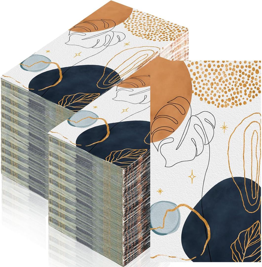 Disposable Hand Napkins Paper Towels for Guest Disposable Bathroom Paper Hand Towel Dinner Napkin for Birthday Baby Shower Party Supplies Table Decor