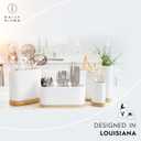 DAILY RITMO White Countertop Silverware Holder