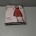 Spooktacular Creations Dirndl Dresses Women Oktoberfest Costume, Bavarian German Outfits for Halloween Parties Beer Carnival (Large, Red)