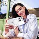 TIANLI Designed for iPhone 13 Pro Case with Magnetic Invisible Ring Stand [Compatible with Mag-Safe] [Military Drop Protection] Shockproof Anti-Slip Cover for Men Women,Sliver (Silver)