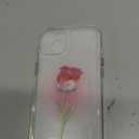 Casechics Compatible with iPhone Case,Cute Tulip Rose Flower Flower Camera Lens Protection Clear Soft Shockproof Cover Phone Case for Women Girls (Pink,iPhone 15 Plus)