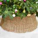 Rocinha Rattan Christmas Tree Collar Basket - Rustic Handcrafted Tree Ring (Classic Style 26")