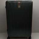 Hanke 26 Inch Large Checked Luggage PC Hard Shell Luggage Top Opening Travel Luggage Suitcases with Wheels for Woman Men.(Dark Green)