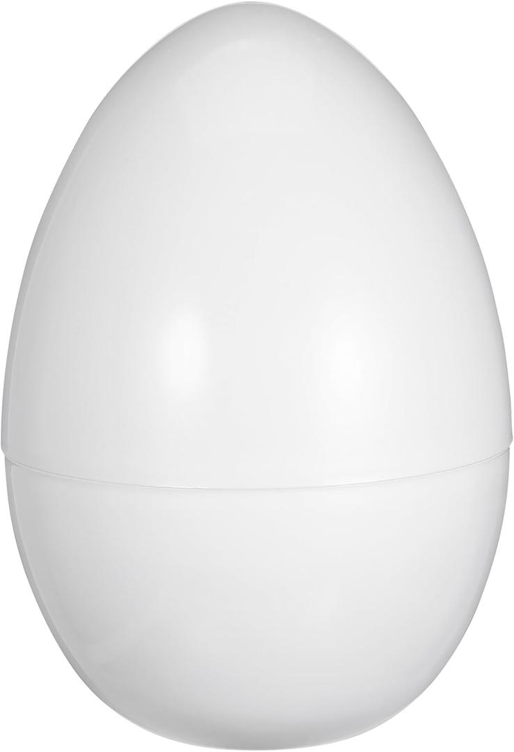 DECHOUS Giant Easter Egg 12 Inch White Fillable Plastic Eggs Jumbo Easter Eggshell for Hunt Game, Filling Treats, Party Favor, Basket Stuffers, Classroom Prize Supplies