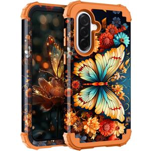 Hocase for Samsung Galaxy A57 5G Case, Butterfly in Orange