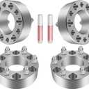 6x135 Wheel Spacers for Ford for Expedition 03-14 for F-150 04-15, for Lincoln for Mark LT 06-08 for Navigator 03-14, 2 inch Wheel Adapters 14x2 Studs 87.1mm Bore, 4Pcs Silver
