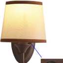 12V LED RV Wall Sconce with On/Off Switch (LED Bulb Included), Decorative Fabric Light Fixture with 1 Bulb, 12Volts Interior Light for RV, Motorhome, Camper, Boat