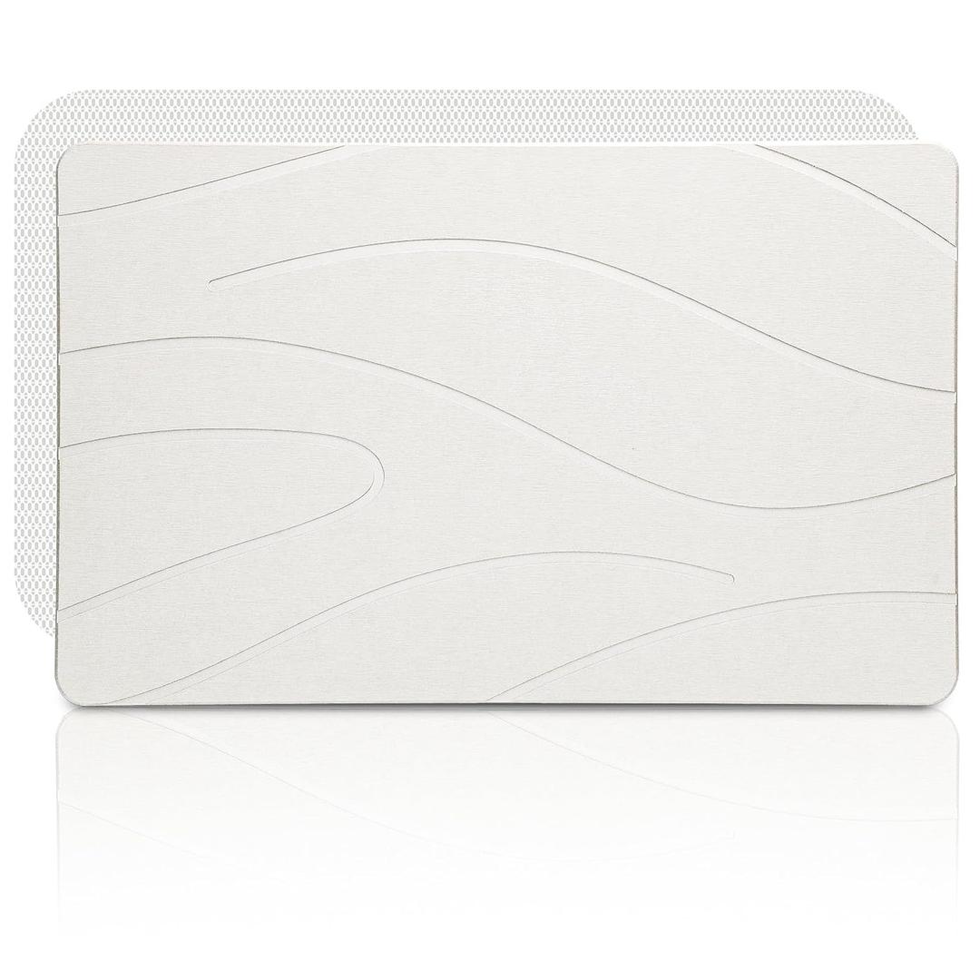 Extra Large Stone Bath Mat, 31.5 x 19.7 White Diatomaceous Earth Stone Shower Mat for Bathroom, Large Absorbent Bath Mats, Non-Slip Bathroom Floor Mat, Quick Dry, Easy to Clean