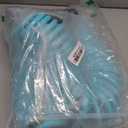 50 FT 3/8" Lightweight Coiled Garden Hose EVA Flexible with 7 Function Nozzles and Brass Connectors for Garden Watering Plants Greenhouses Patios, Lake Blue