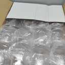 Lueumxc 36 Pack 15Oz Plastic Wine Glasses, Origami Ribbed Disposable Wine Glasses Unbreakable Clear Plastic Cocktail Glasses Recyclable Shatterproof Reusable Wine Cups