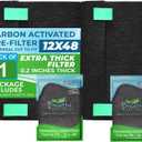 Breathe Natually Universal Cut To Fit Carbon Activated Air Filter - Replacement Charcoal Filters - Pre Filter Carbon Sheet for Air Purifier, Vent Filters & More  Pack of 1, 16"x48"