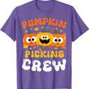 Pumpkin Picking Crew 2025 Funny Cousin Crew Halloween Famer T-Shirt Small