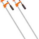 Jorgensen 2-pack Medium Duty Steel Bar Clamp Set with 600 lbs Load limit, 24-inch