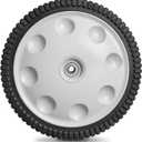 12 Inch 734-04019 Rear Wheel Replacement for MTD 734-04127, Lawn Mower Wheel 12" x 2.125" S-Wave Wheel Tire Compatible with Most Troy Bilt Walk-Behind Push Lawn Mower, 1 Pack