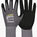 Work Gloves MicroFoam Nitrile Coated-5 Pairs,Seamless Knit Nylon Gloves,Gray Work gloves, XL