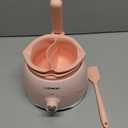 LUSHYUM Chocolate Melting Pot Candy Melts Melter with 2 Insert Pots and Spatula, 4 Cups Capacity Warmer Machine, Ideal Dipping Tool Kitchen Supplies for Making Cake Pop Covered Strawberries Fondue (Maiden Pink)