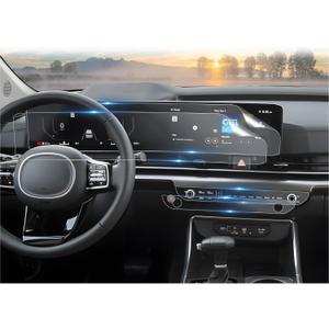CDEFG 4Pcs for 2025 2026 Kia Carnival Screen Protectors, 12.3 Inch Touchscreen All-in-One & AC, (LX, LXS, EX, SX, SX Prestige) 2025+ Accessories Nano Film