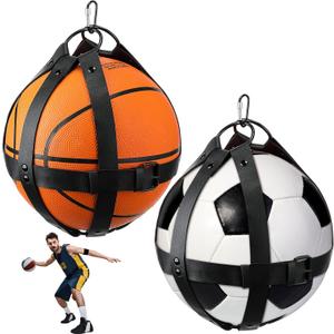 Soulchen Adjustable Volleyball Bag Ball Bag with Buckle for Volleyball Football Basketball, Black