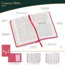 KJV Holy Bible, Compact Faux Leather Red Letter Edition - Ribbon Marker, King James Version, Pink (KJV Compact Editions)