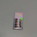 BTArtbox Press On Nails Short - Mocha Hypnotic, Almond Brown Spakly Cat Eye Press On Nails with Glue and Adhesive Tabs for Women, Soft Gel Glue On Nails in 16 Sizes - 32 Stick On Nails Kit