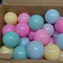 Amazon Basics BPA-Free Ball Pit Balls with Storage Bag, Crush-Proof Plastic for Toddlers Kids 12+ Months Play, 6 Pastel Colors, Pack of 400