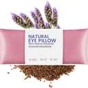 Lavender Eye Pillow for Yoga, Relaxation, Sleeping, Microwavable Weighted Eye Mask Heated for Meditation, Dry Eyes, Moist Heat Hot & Cold Eye Compress with Aromatherapy (Pink)