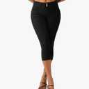 roswear Women’s Capri Pants Trendy Mid Rise Skinny Stretchy Front Seam Denim Jeans, S