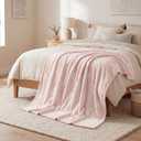 Horaldaily Leaves Flannel Blanket Throw, Pink Leaves Soft Fuzzy Plush Cozy Fleece Blankets for Couch Sofa Bed Lounging, Ideal Gifts for Kids Adults Self, 50x60
