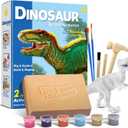 Dinosaur Tyrannosaurus Fossil Dig Kit - 2-in-1 Excavate & Build Set with Tools, Educational STEM Toy Gift for Kids Ages 6+