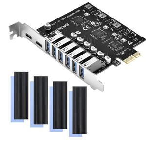 ELUTENG PCIE USB 3.2 Card 8 Ports and M.2 SSD Heatsink 4PCS