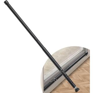 DIIG Sliding Door Security Bar17.7-50.5inch Adjustable Locking Window Safety Bar with Rubber Tips,Diameter 1inch Window Security Bar for Home Apartment Travel (Black)