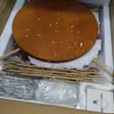 Vinaco Boho Tripod Floor Lamp with Shelf, Double Lampshades Mid-Century Standing Lamps, 3 Color Temperatures Wicker Floor Lamp, Foot Switch Rattan Tall Lamps for Bedroom, Living Room, Office