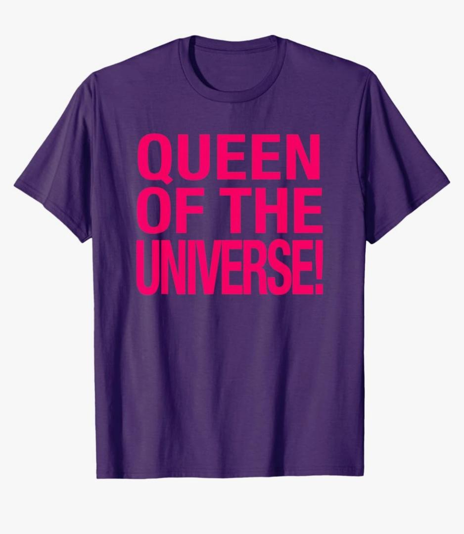 QUEEN OF THE UNIVERSE Baby Tee Y2K Slogan 2000s Vibe Style T-Shirt, Size M