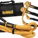 DEWALT DXBC900011 Black/Yellow 2" x 30' Heavy Duty Offroad Recovery Kit - Kinetic Rope 131,600 LBS Break Strength/Soft Shackles 135,000 LBS Break Strength