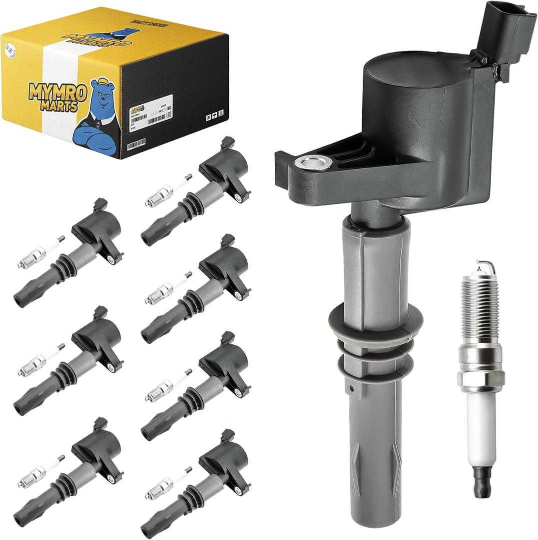 Set of 8 Ignition Coil Pack DG521 & Platinum SP509 Plugs for Ford F-150/250/350 Super Duty 4.6L/5.4L V8, 6.8L V10 - Replaces 3L1Z-12029-AA | Fits Mustang/Expedition