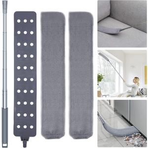 Retractable Gap Dust Cleaner Cleaning Tools with 2 Microfiber Dusting Cloths Long Handle 60inches Washable and Retractable Duster Brush for Cleaning Under Appliances Furniture Couch Fridge, 4 Pcs Gap Duster