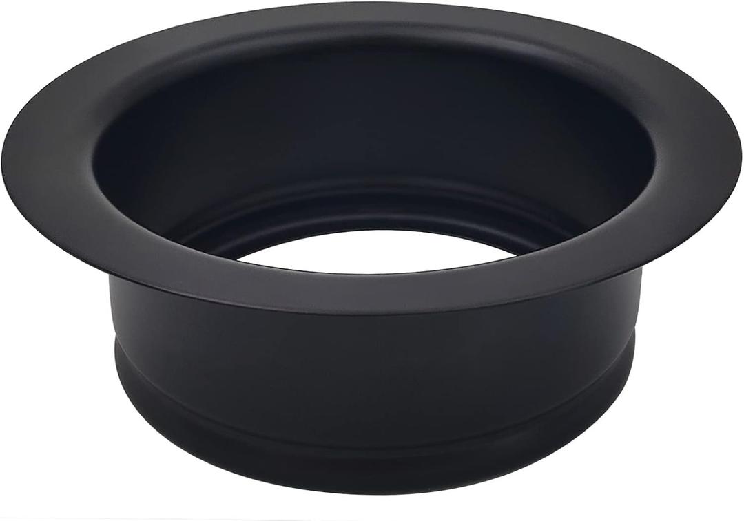 GZILA Garbage Disposal Flange Black, Universal Garbage Disposal Flange Replacement for 3-1/2 Inch Standard Sink Drain Opening SUS304 Stainless Steel