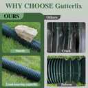 Gutterlix 4 Pack Flexible Gutter Downspout Extensions Extendable from 21" to 67", Downspout Extender Comes with Adapters, Thickened Down spout Drain Extension for Rainwater Drainage(Green)