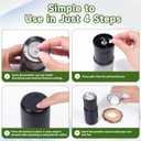 Cordless Electric Pill Crusher Grinder Pulverizer，Suitable for Children, the Elderly and Pets to Grind Pills，Multiple Small/Large Pills, Vitamins，Removable Grinding Cup for Easy Cleaning
