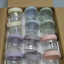 VITEVER 12Pack Glass Baby Food Storage Containers - 4 oz Baby Food Storage Jars With Lids, Baby Food Maker, Microwave, Dishwasher & Freezer Safe