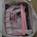 Adhesive Shower Caddy, No Drilling Bath Organizers 5 Pack, Rustproof Shelves with Soap Holder & Toothbrush Holder, Pink Bathroom Accessories Decor Set