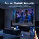 TMY 1080P Full HD Portable Mini Projector, Bluetooth Movie Projector, Compatible with TV Stick/Smartphone/PC/Game Console/HDMI/USB, Indoor & Outdoor Use, with Projector Screen